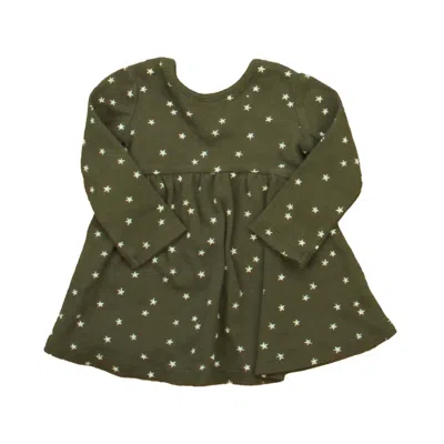 Quincy Mae Kids' Girls Olive Stars Dress In Multi