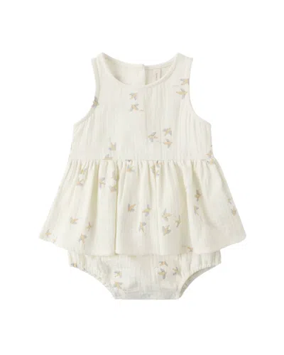 Quincy Mae Kids' Girls Skirted Tank Romper In Birds In Multi