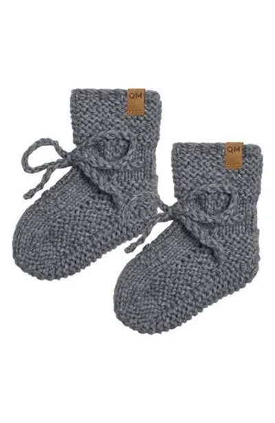Quincy Mae Kids'  Heathered Knit Booties In Gray