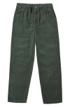 Quincy Mae Kalen Cotton Corduroy Drawstring Pants In Green