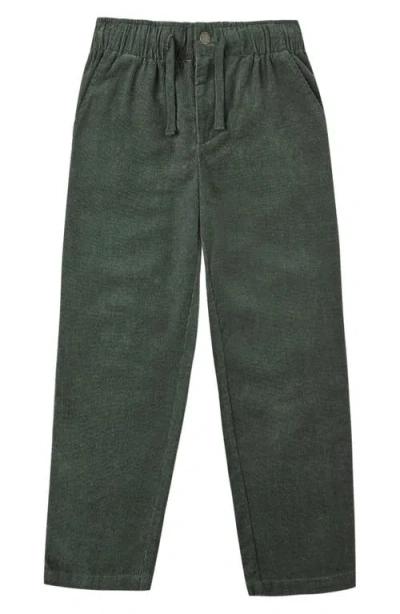 Quincy Mae Babies'  Kalen Cotton Corduroy Drawstring Pants In Green