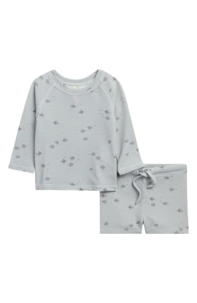 Quincy Mae Babies'  Kids' Finn Long Sleeve Piqué Upf 50+ Rashguard & Swim Trunks Set In Multi