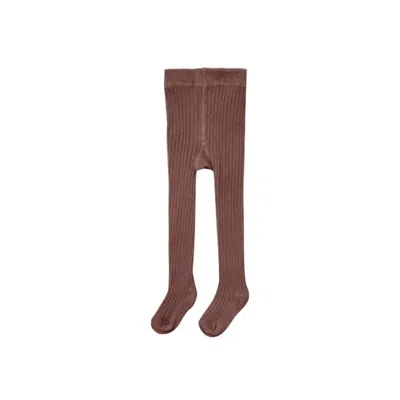Quincy Mae Kids' Footed Tights In Plum In Brown