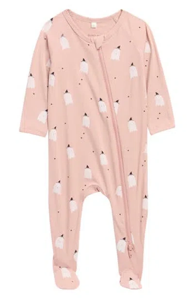 Quincy Mae Babies'  Kids' Ghost Print Zip Footie In Brown