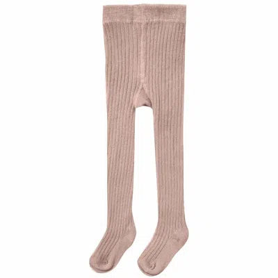 Quincy Mae Kids' Stretchy Rib Knit Tights In Mauve In Pink