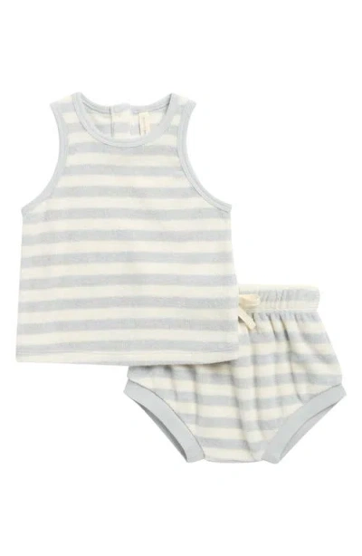 Quincy Mae Babies'  Kids' Stripe Terry Cloth Tank & Shorts Set In Gold