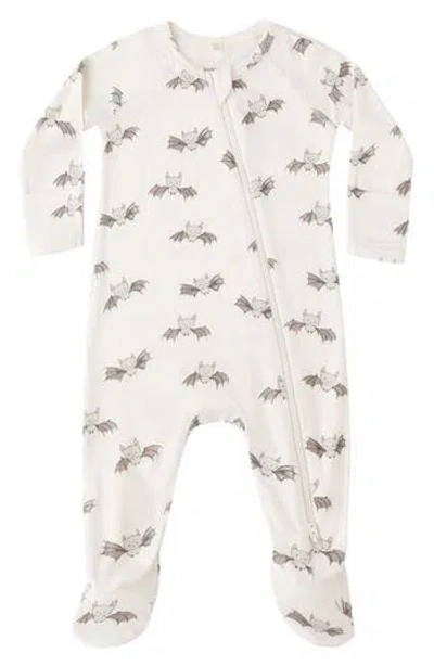 Quincy Mae Kids' Zip Footie In Neutral