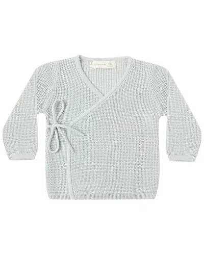 Quincy Mae Kids' Knit Wrap Top In Blue