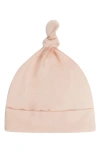 Quincy Mae Knotted Stretch Organic Cotton Hat In Pink