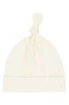 Quincy Mae Knotted Stretch Organic Cotton Hat In White