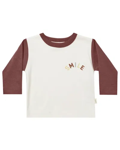 Quincy Mae Long Sleeve Pocket Tee In Multi
