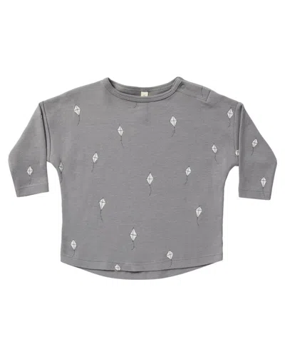 Quincy Mae Kids' Long Sleeve Tee In Gray