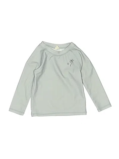 Pre-owned Quincy Mae Kids' Long Sleeve T-shirt In Gray