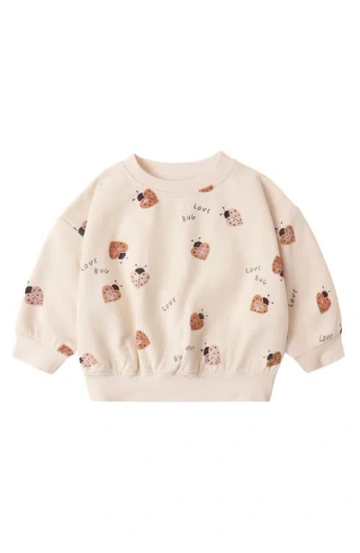 Quincy Mae Babies'  Love Bug Sweatshirt In Neutral