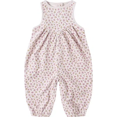 Quincy Mae Babies'  Maisie Wildflowers Organic Cotton Overall Romper In Purple