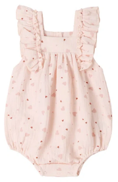 Quincy Mae Babies'  Maya Flutter Sleeve Organic Cotton Bodysuit In Neutral