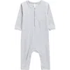 Quincy Mae Organic Cotton Blend Rib Jumpsuit In Gray