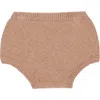 Quincy Mae Babies'  Organic Cotton Knit Bloomers In Brown
