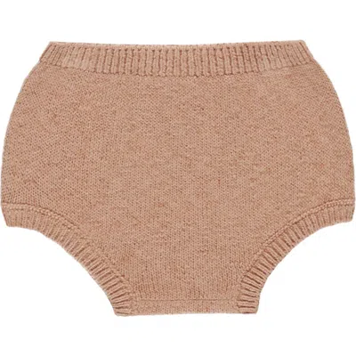 Quincy Mae Babies'  Organic Cotton Knit Bloomers In Brown