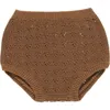 Quincy Mae Organic Cotton Knit Bloomers In Brown