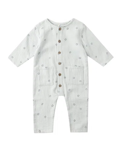 Quincy Mae Kids' Pocketed Woven Jumpsuit In White