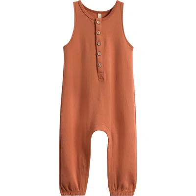 Quincy Mae Babies'  Poppy Cotton Romper In Red