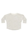 Quincy Mae Babies'  Print Long Sleeve Organic Cotton T-shirt In Neutral