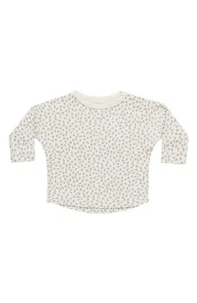 Quincy Mae Babies'  Print Long Sleeve Organic Cotton T-shirt In Neutral