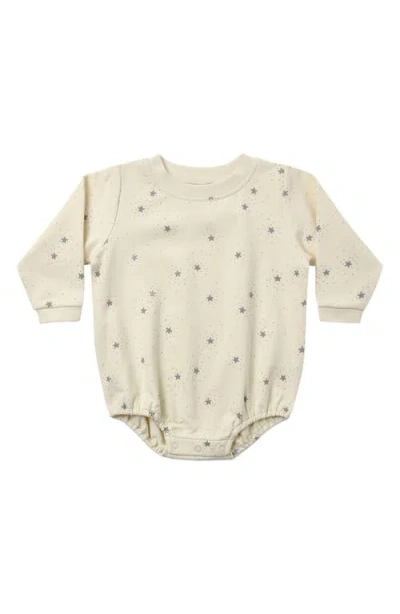Quincy Mae Babies'  Print Stretch Organic Cotton Bubble Bodysuit In Neutral