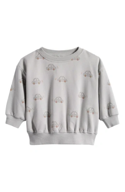 Quincy Mae Babies'  Print Sweatshirt In Gray