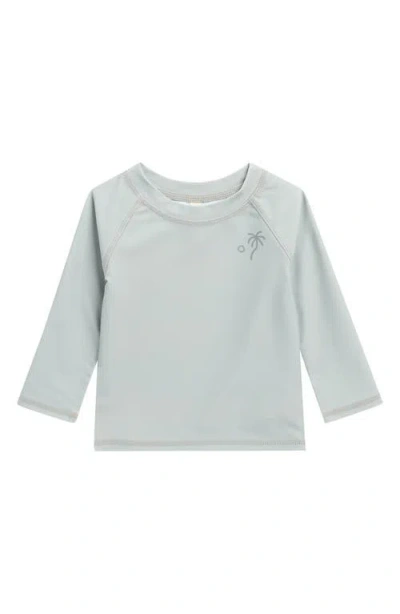 Quincy Mae Babies'  Raglan Sleeve Upf 50+ Rashguard In Gray
