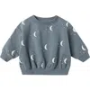 Quincy Mae Relaxed Fit Stretch Organic Cotton Sweatshirt In Blue