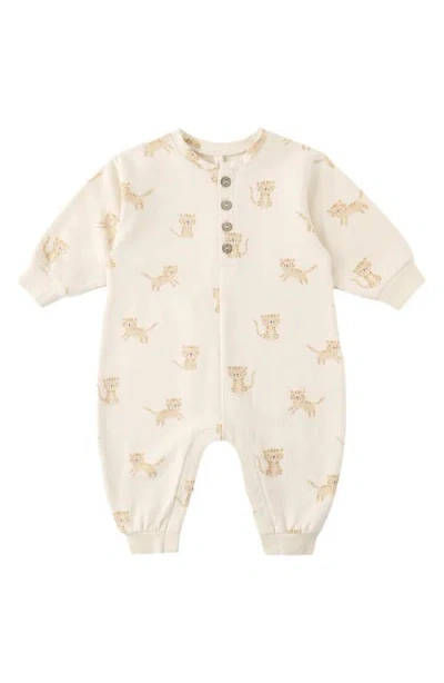 Quincy Mae Babies'  Relaxed Fleece Romper In Neutral