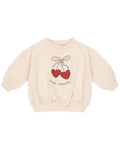 Quincy Mae Kids' Relaxed Fleece Sweatshirt In Neutral