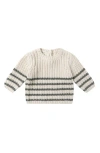 Quincy Mae Rex Stripe Sweater In Brown