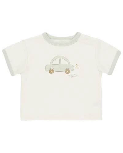Quincy Mae Kids' Ringer T-shirt In White