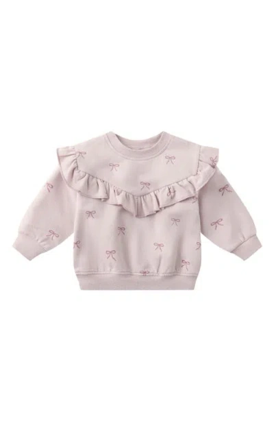 Quincy Mae Babies'  Ruffle Fleece Sweatshirt In Pink