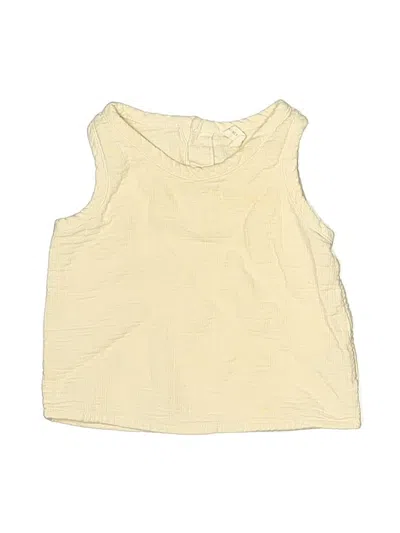Pre-owned Quincy Mae Babies' Sleeveless Top Yellow Halter Neckline Tops