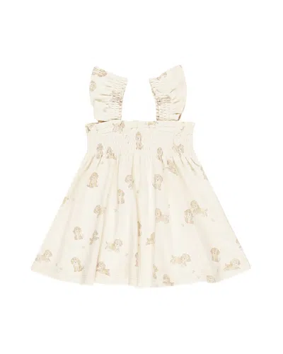 Quincy Mae Kids' Smocked Jersey Dress In Multi