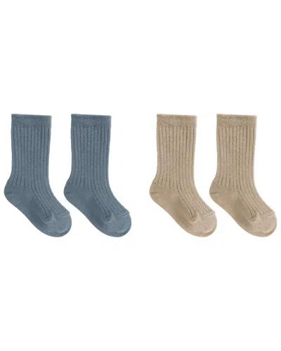 Quincy Mae Kids' Socks Set In Orange
