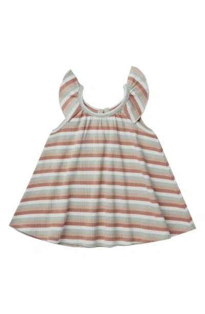 Quincy Mae Babies' Stripe Swing Dress In Summer Stripe