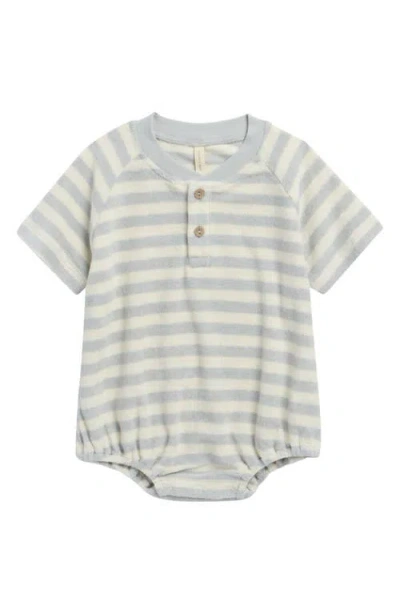 Quincy Mae Babies'  Terry Henley Romper In Multi