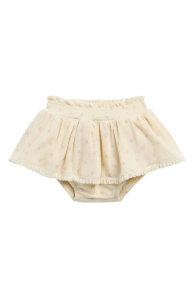 Quincy Mae Babies'  Waffle Skirted Bloomers In Brown