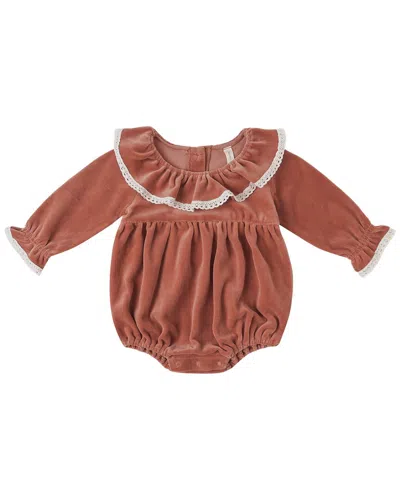 Quincy Mae Kids' Wendy Romper In Brown
