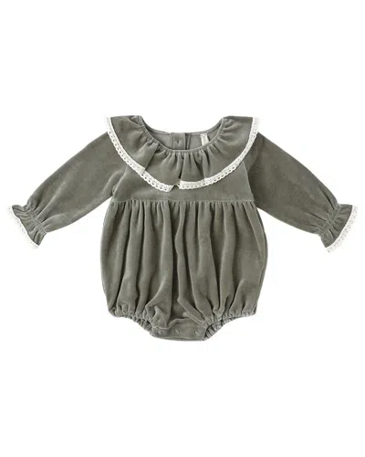 Quincy Mae Kids' Wendy Romper In Gray
