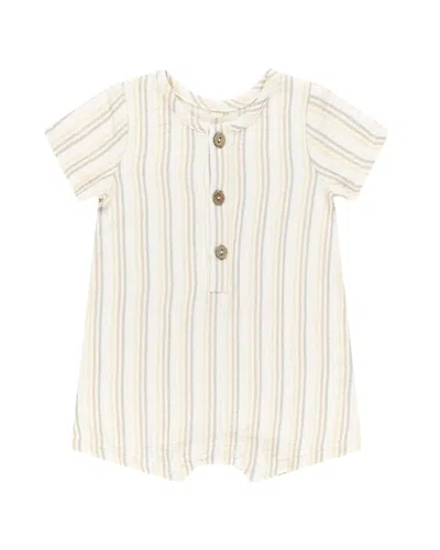 Quincy Mae Kids' Woven Romper In White