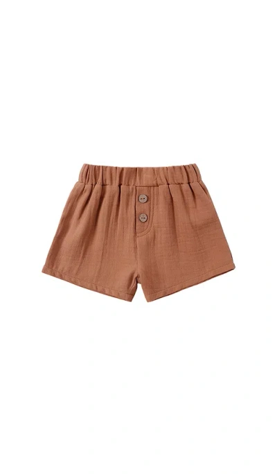 Quincy Mae Woven Short In Brown