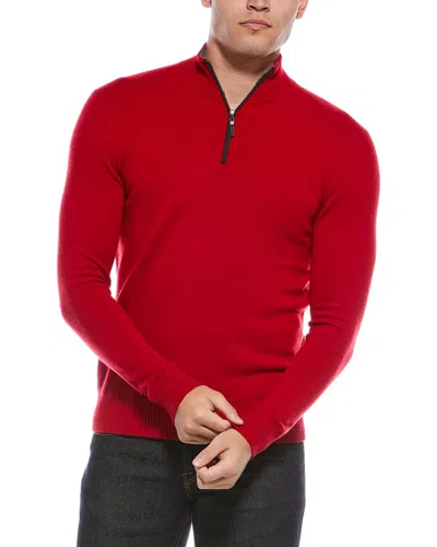 QUINN QUINN CASHMERE 1/4-ZIP MOCK NECK SWEATER