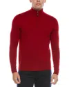 Quinn Cashmere 1/4-zip Mock Neck Sweater In Red