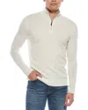 Quinn Cashmere 1/4-zip Mock Neck Sweater In White